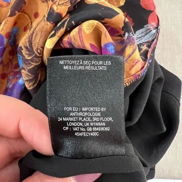 🔥5/25 sale🔥Maeve Anthropologie Silk Cap Sleeve Floral Multicolor Dress XS - Picture 9 of 10